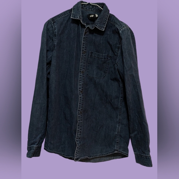 H&M Men's Denim Shirt, Size XS - Picture 1 of 2